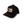 Side view of Ariat American Flag Patch Snapback in brown showing curved brim and contrast mesh back panel - Rooster