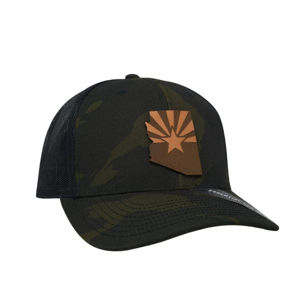 Arizona 48 State Tan Curved Trucker