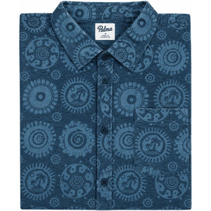 Sun Dial Short Sleeve Button Up – Slate