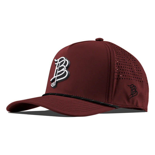 BB Golf Cutout PVC Curved 5 Panel Rope – Maroon
