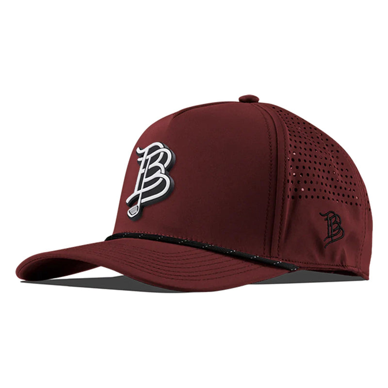 BB Golf Cutout PVC Curved 5 Panel Rope – Maroon