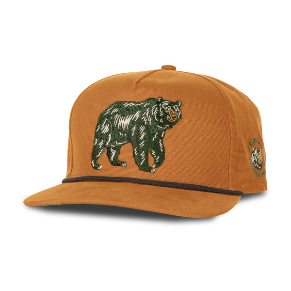 Side view of Sendero Bear Hat showing contrast mesh panels, mid-profile fit, and rugged outdoor-inspired design