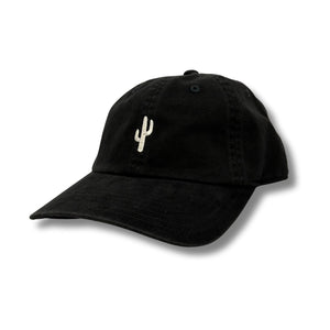 Washed Cactus Dad Hat – Black