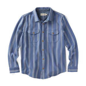 Blanket Shirt - Solimar Blue Skyline Stripe - Rooster 