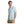 Side view of Roark Bless Up Shirt in Stripe Dusty Blue showing slim fit, short sleeves, and moisture-wicking performance fabric