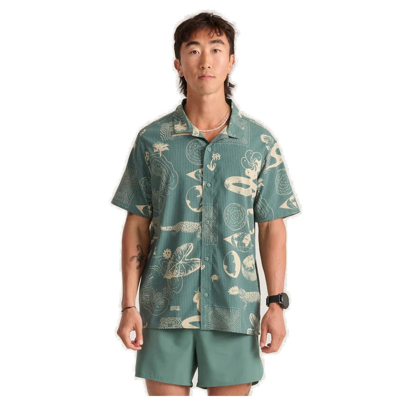 Bless Up Trail Button Up Shirt – Color: Slate Green