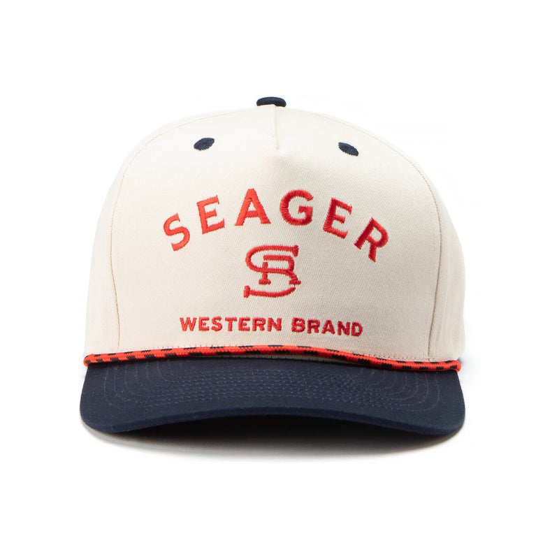 Branded Snapback – Cream/Navy