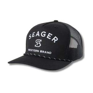 Branded Trucker Snapback Black - Rooster 
