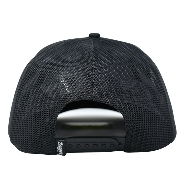 Branded Trucker Snapback Black