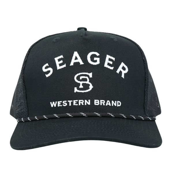 Branded Trucker Snapback Black