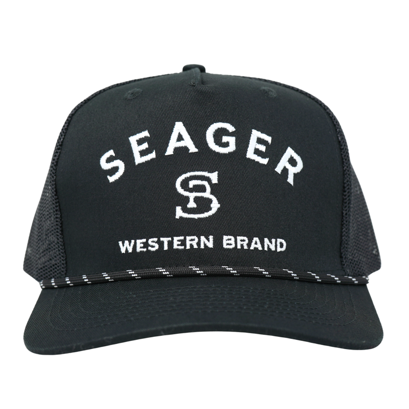 Branded Trucker Snapback Black
