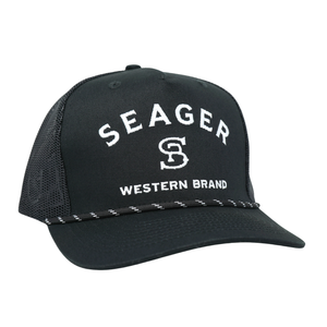 Branded Trucker Snapback Black