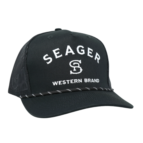 Branded Trucker Snapback Black