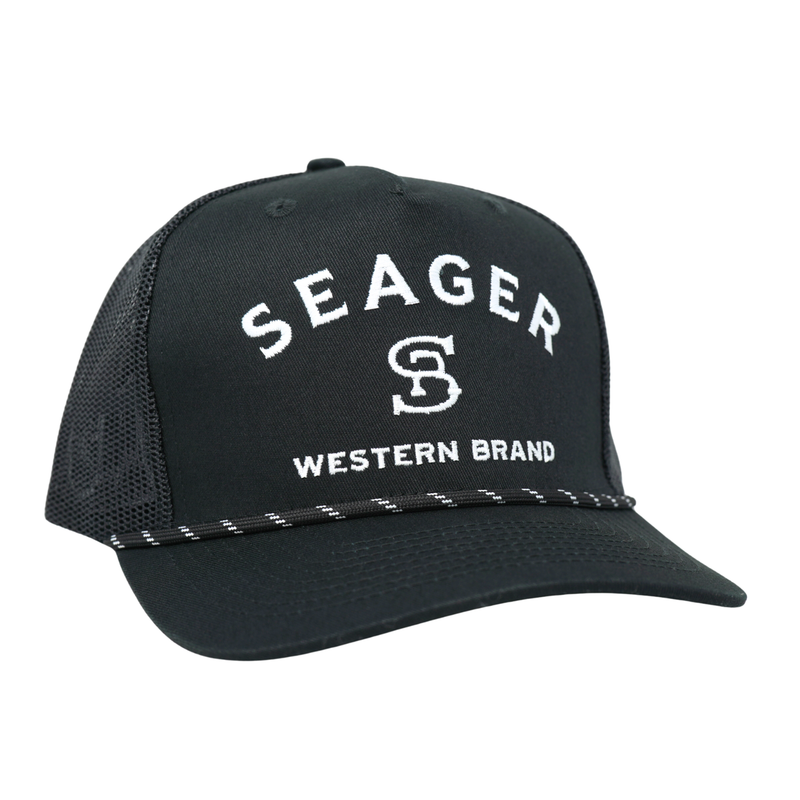Branded Trucker Snapback Black