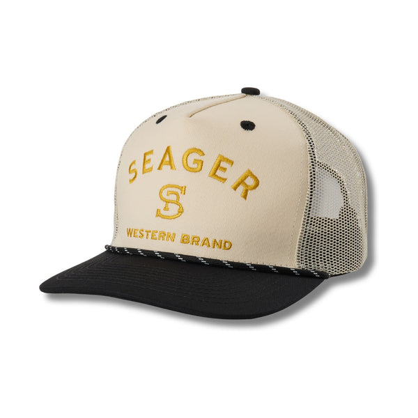 Branded Trucker Snapback Black/ White - Rooster 