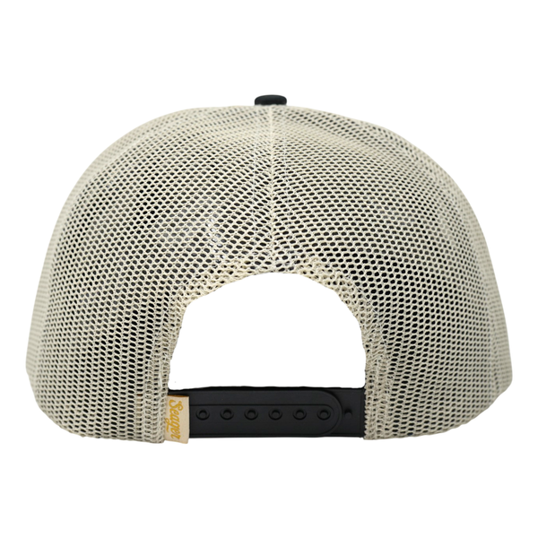 Branded Trucker Snapback Black/ White