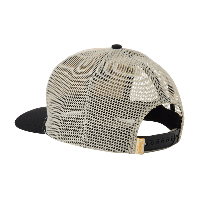 Branded Trucker Snapback Black/ White - Rooster 