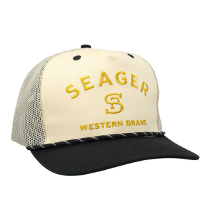 Branded Trucker Snapback Black/ White