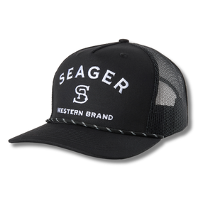 Branded Trucker Snapback Black - Rooster 