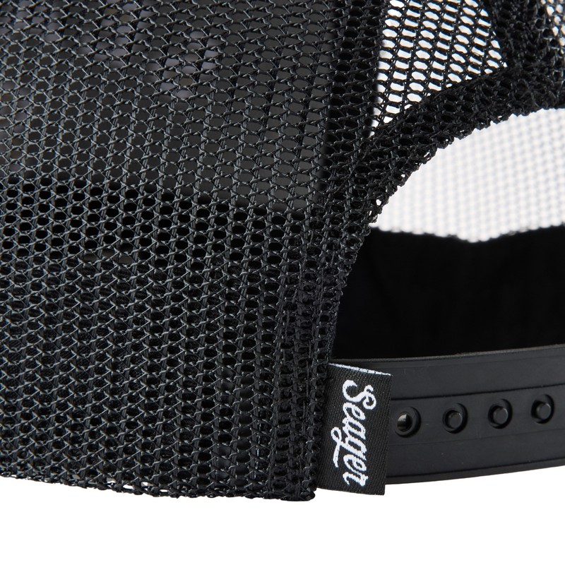 Branded Trucker Snapback Black - Rooster 