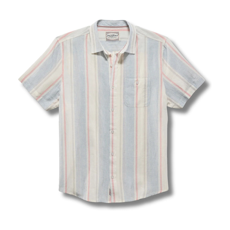 BRENT SS STRIPE LINEN BLEND SHIRT – WHPKBL