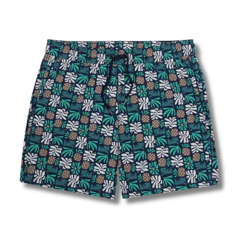 Bungalow Trunk – Navy Palm Tiles