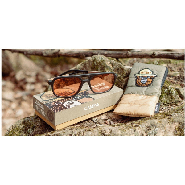Glacier Smokey Bear Edition – Matte Black/ Smokey Bear - HD Plus Polarized Amber