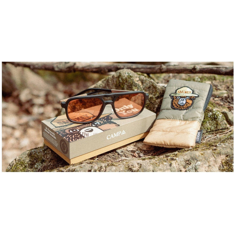 Glacier Smokey Bear Edition – Matte Black/ Smokey Bear - HD Plus Polarized Amber