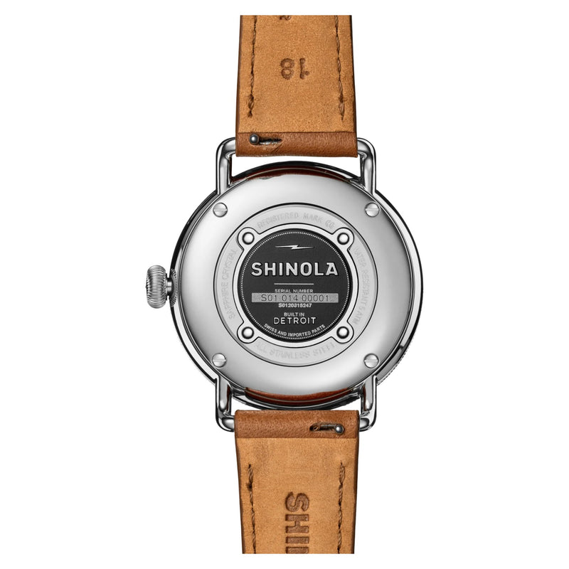 Canfield 3HD 38mm Astro Blue Tan Leather Strap - Rooster 