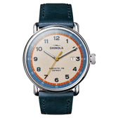 The Canfield Model C56 43MM Navy Leather Strap