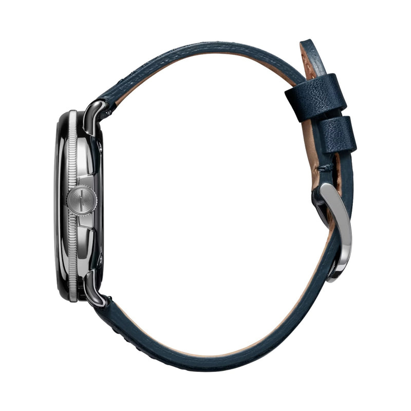 Canfield Model C56 3HD 43mm, Navy Leather Strap - Rooster 