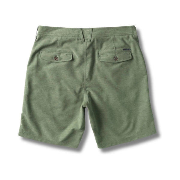 Back view of Vissla Canyons Walk Short in vintage green– Rooster