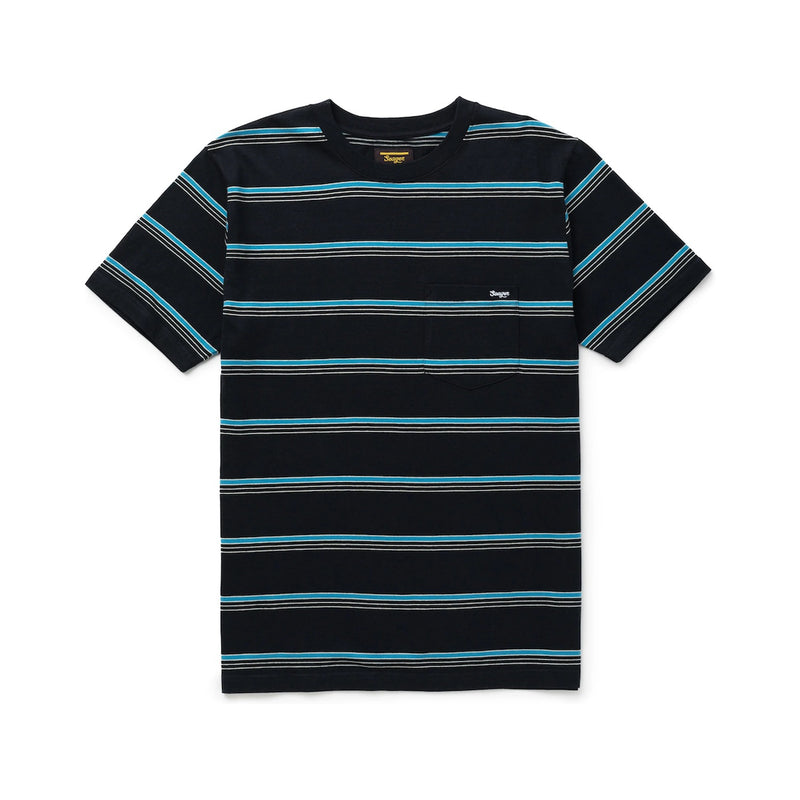 Canyon Stripe Crew – Black/Turquoise