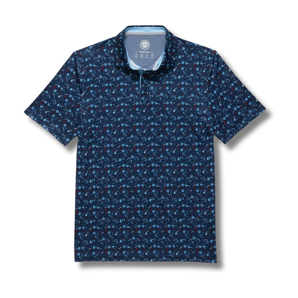 Chester Americana Summer BBQ Print Performance Polo - Rooster 