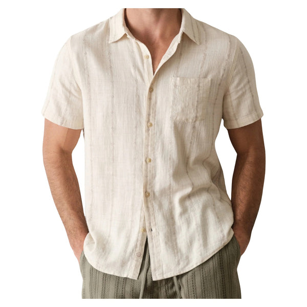 Classic Embroidered Stretch Selvage Shirt - Rooster 