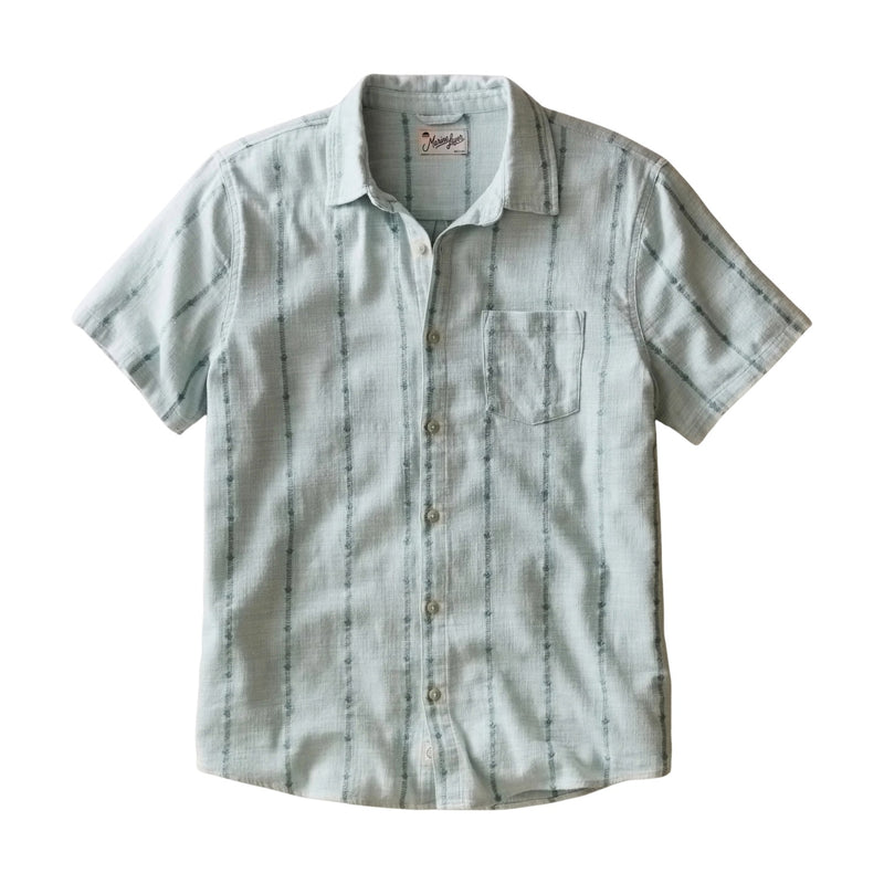 Classic Embroidered Stretch Selvage Shirt – Blue Embroidery