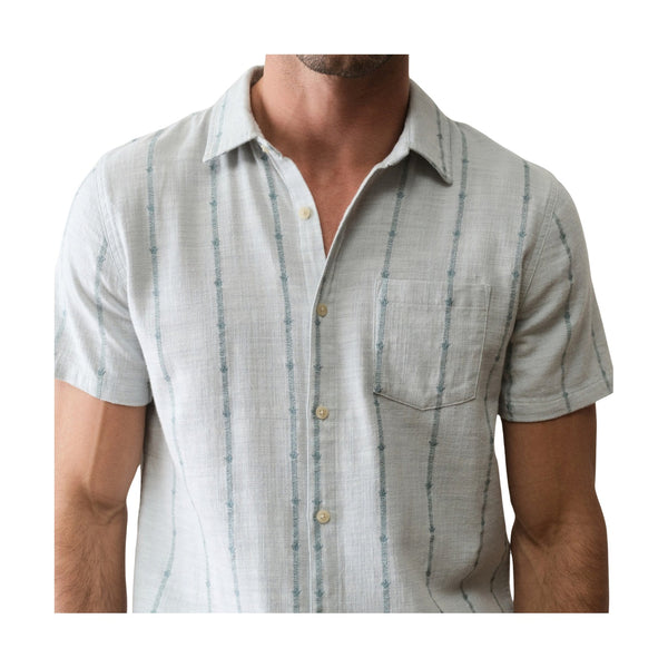 Classic Embroidered Stretch Selvage Shirt - Rooster 