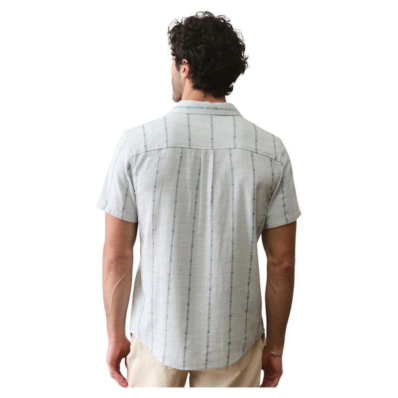Classic Embroidered Stretch Selvage Shirt – Blue Embroidery
