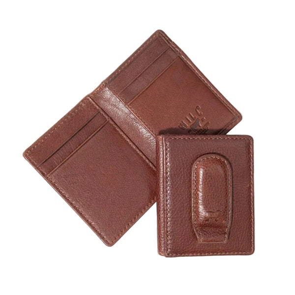 Classic Money Clip Front Pocket – Cognac