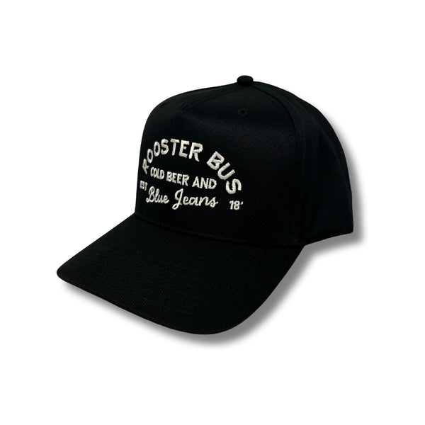 Cold Beer and Blue Jeans Rooster Bus Hat - Rooster 