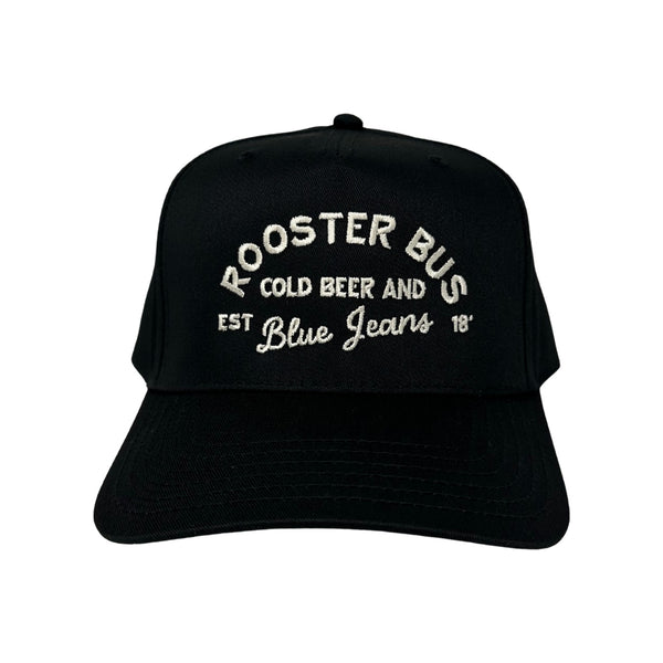 Cold Beer and Blue Jeans Rooster Bus Hat - Rooster 