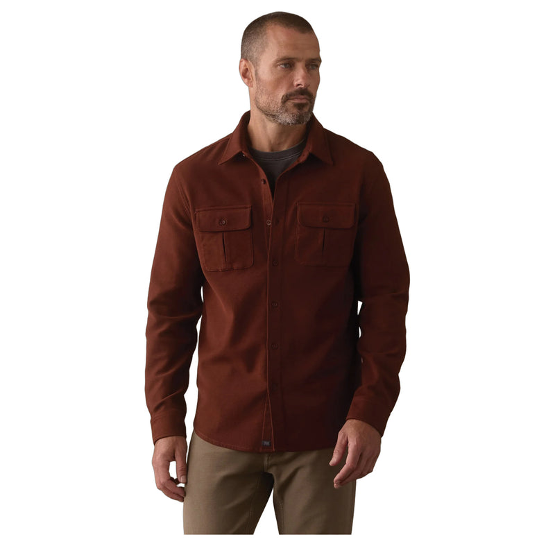 Comfort Terry Shirt Jacket – Color: Spiced Brandy