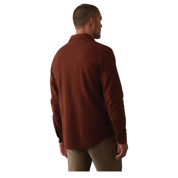 Comfort Terry Shirt Jacket – Color: Spiced Brandy