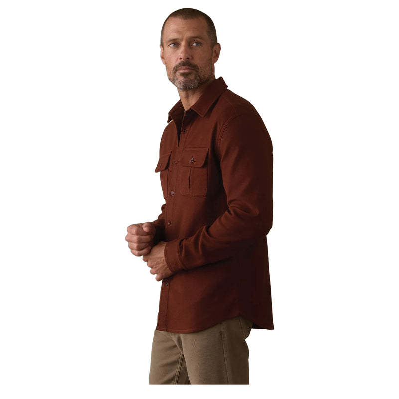 Comfort Terry Shirt Jacket – Color: Spiced Brandy