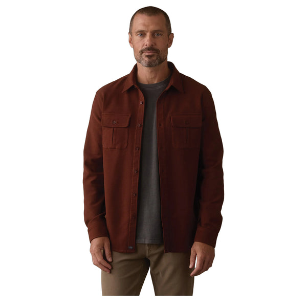 Comfort Terry Shirt Jacket – Color: Spiced Brandy