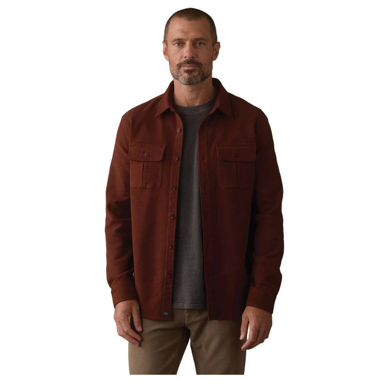 Comfort Terry Shirt Jacket – Color: Spiced Brandy