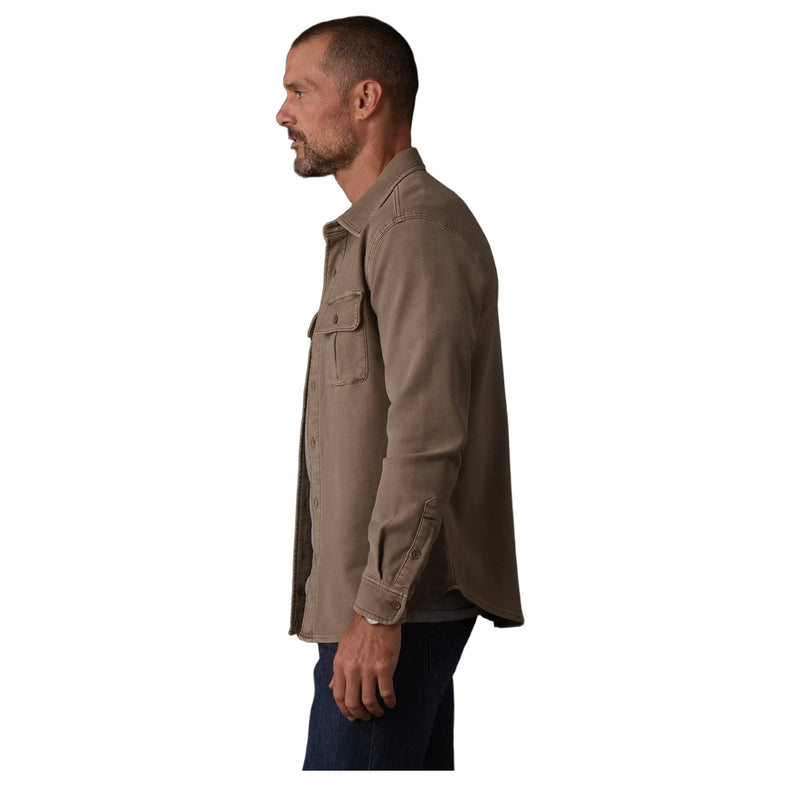 Comfort Terry Shirt Jacket – Color: Taupe