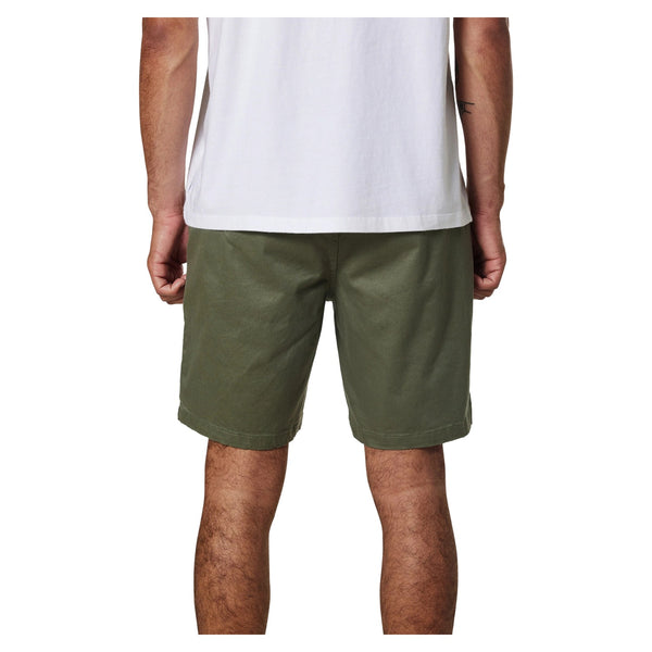 Back view of Katin Cove Short in cactus with back pocket and minimal stitching detail