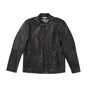 Cowhide - Cafe Racer Jacket - Vintage Black - Rooster 