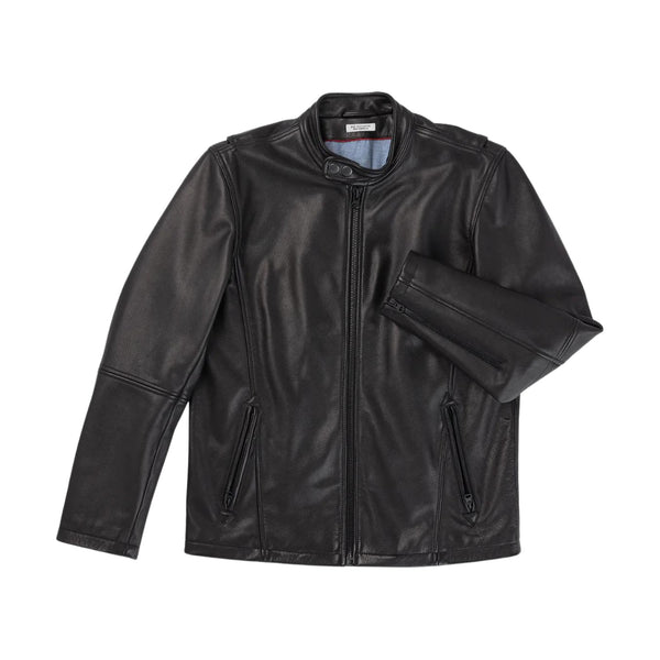 Cowhide - Cafe Racer Jacket - Vintage Black - Rooster 